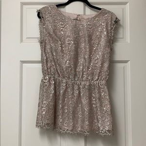 Shoshanna Metallic Lace blouse